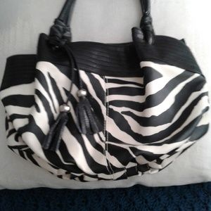 Zebra print hobo